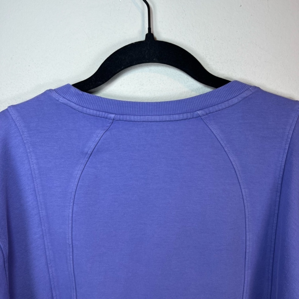 Athleta Sundown Crewneck Sweatshirt Dark Adonis Blue Pullover Distressed  Medium - Picture 9 of 13